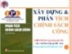 Bài giảng Xây dựng & phân tích chính sách công - TS. Bùi Quang Xuân