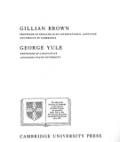 Ebook Discourse analysis - Gillian Brown, George Yule