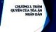 Bài giảng Luật tố tụng dân sự: Chương 3 - Mai Hoàng Phước