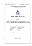 Khóa luận tốt nghiệp: Phân tích tài chính và định giá Công ty cổ phần Lọc hóa dầu Bình Sơn (BSR)