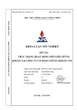 Khóa luận tốt nghiệp: Thực trạng hoạt động môi giới chứng khoán tại Công ty Cổ phần Chứng khoán VPS