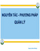Bài giảng Nguyên tắc và phương pháp quản lý