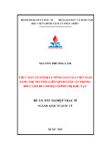 Đề án tốt nghiệp Thạc sĩ Kinh tế quốc tế: Thúc đẩy xuất khẩu nông sản của Việt Nam sang thị trường Liên minh châu Âu trong bối cảnh rủi ro địa chính trị khu vực