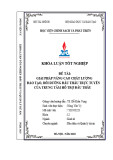 Khóa luận tốt nghiệp: Giải pháp nâng cao chất lượng đào tạo, bồi dưỡng đấu thầu trực tuyến của Trung tâm Hỗ trợ Đấu thầu