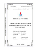 Khóa luận tốt nghiệp: Giải pháp hoàn thiện hoạt động quản trị bán hàng tại Công ty TNHH DAK Group