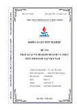 Khóa luận tốt nghiệp: Pháp luật về hộ kinh doanh và thực tiễn thi hành tại Việt Nam