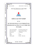 Khóa luận tốt nghiệp: Kế toán bán hàng và xác định kết quả kinh doanh tại Công ty Luật TNHH Chân Tín Nghĩa