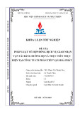 Khóa luận tốt nghiệp: Pháp luật về hợp đồng dịch vụ giao nhận vận tải bằng đường bộ và thực tiễn thực hiện tại Công ty Cổ phần Tiếp vận Hòa Phát