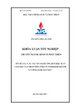 Khóa luận tốt nghiệp: Các yếu tố ảnh hưởng đến hiệu suất làm việc của nhân viên Công ty TNHH Kinh doanh và Công nghệ Sao Việt