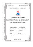 Khóa luận tốt nghiệp: Hoàn thiện công tác kế toán tiêu thụ thành phẩm và xác định kết quả tiêu thụ tại Công ty TNHH Cơ khí Huy Hùng