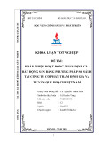 Khóa luận tốt nghiệp: Hoàn thiện hoạt động thẩm định giá bất động sản bằng phương pháp so sánh tại Công ty Cổ phần Thẩm định giá và Tư vấn Quy hoạch Việt Nam