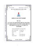 Khóa luận tốt nghiệp: Các yếu tố ảnh hưởng đến sự hài lòng của khách hàng về chất lượng dịch vụ bảo hiểm tại Công ty Cổ phần TC Advisors