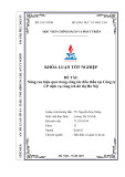 Khóa luận tốt nghiệp: Nâng cao hiệu quả trong công tác đấu thầu tại Công ty Cổ phần Dịch vụ Công ích Đô thị Hà Nội