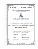 Khóa luận tốt nghiệp: Giải pháp phát triển thương hiệu Deva Cell của Công ty Cổ phần Quốc tế Hoàng Kim Cosmetic