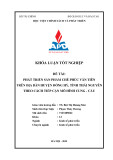 Khóa luận tốt nghiệp: Phát triển sản phẩm chè Phúc Vân Tiên trên địa bàn huyện Đồng Hỷ, tỉnh Thái Nguyên theo cách tiếp cận mô hình cung – cầu