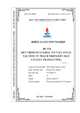 Khóa luận tốt nghiệp: Quy trình xuất khẩu túi vải canvas tại Công ty Trách nhiệm hữu hạn Vải Giầy Thanh Cường