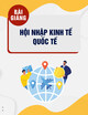 Bài giảng Hội nhập kinh tế quốc tế