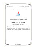 Khóa luận tốt nghiệp: Phát triển hoạt động cho vay khách hàng doanh nghiệp tại Ngân hàng Nông nghiệp và Phát triển Nông thôn Việt Nam – Chi nhánh Hoa Lư