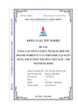 Khóa luận tốt nghiệp: Nâng cao chất lượng tín dụng đối với doanh nghiệp vừa và nhỏ (SME) tại Ngân hàng TMCP Công thương Việt Nam – Chi nhánh Ba Đình